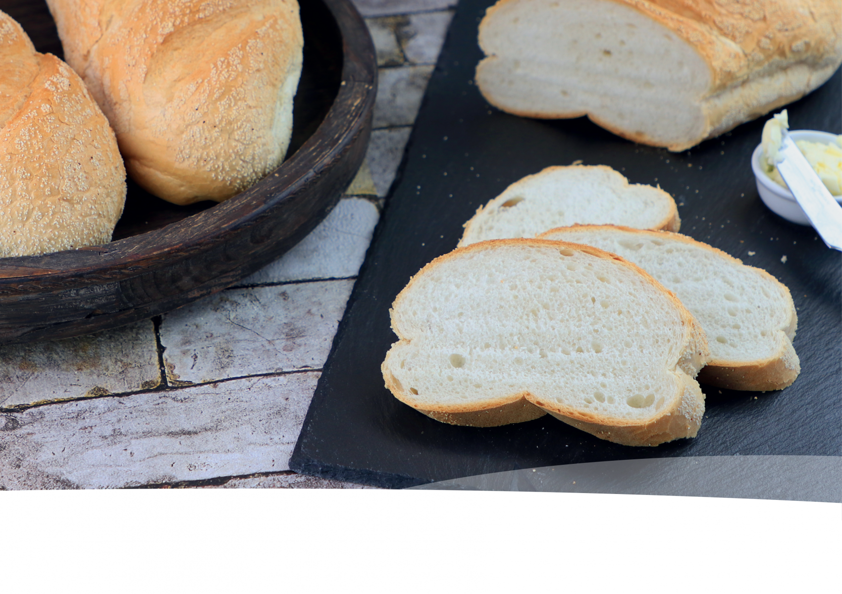 Egészséges fehér pékáruk