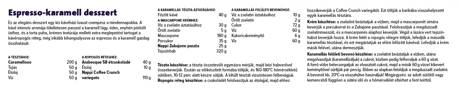 Espresso-karamell desszert